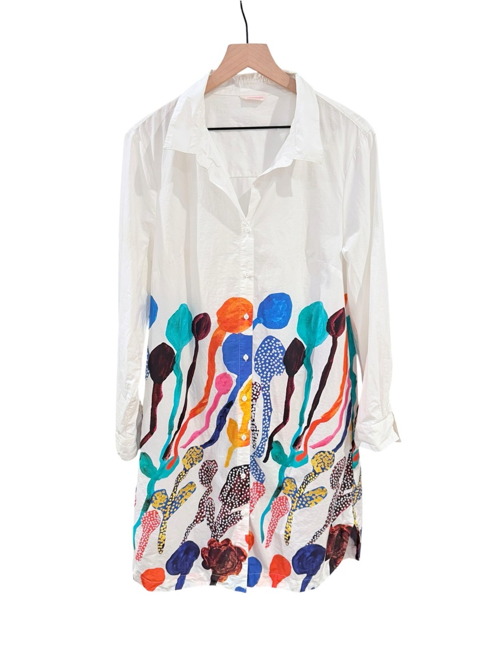 Gorman Royal Garden Shirt Dress Organic Cotton Art Print AU 14